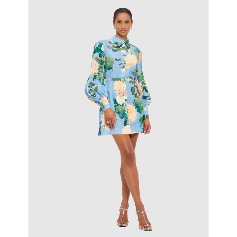 LEO LIN Luminous Linen Mini Dress image number 3